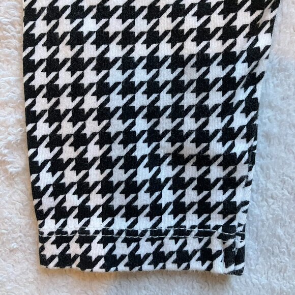 Pekkle 6M Black & White Houndstooth Cotton Leggings VGUC Baby Girls - Picture 11 of 13
